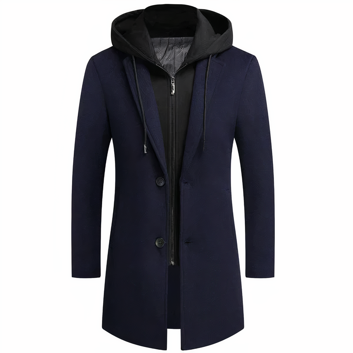 Herren Wolltrenchcoat Elegant Lang