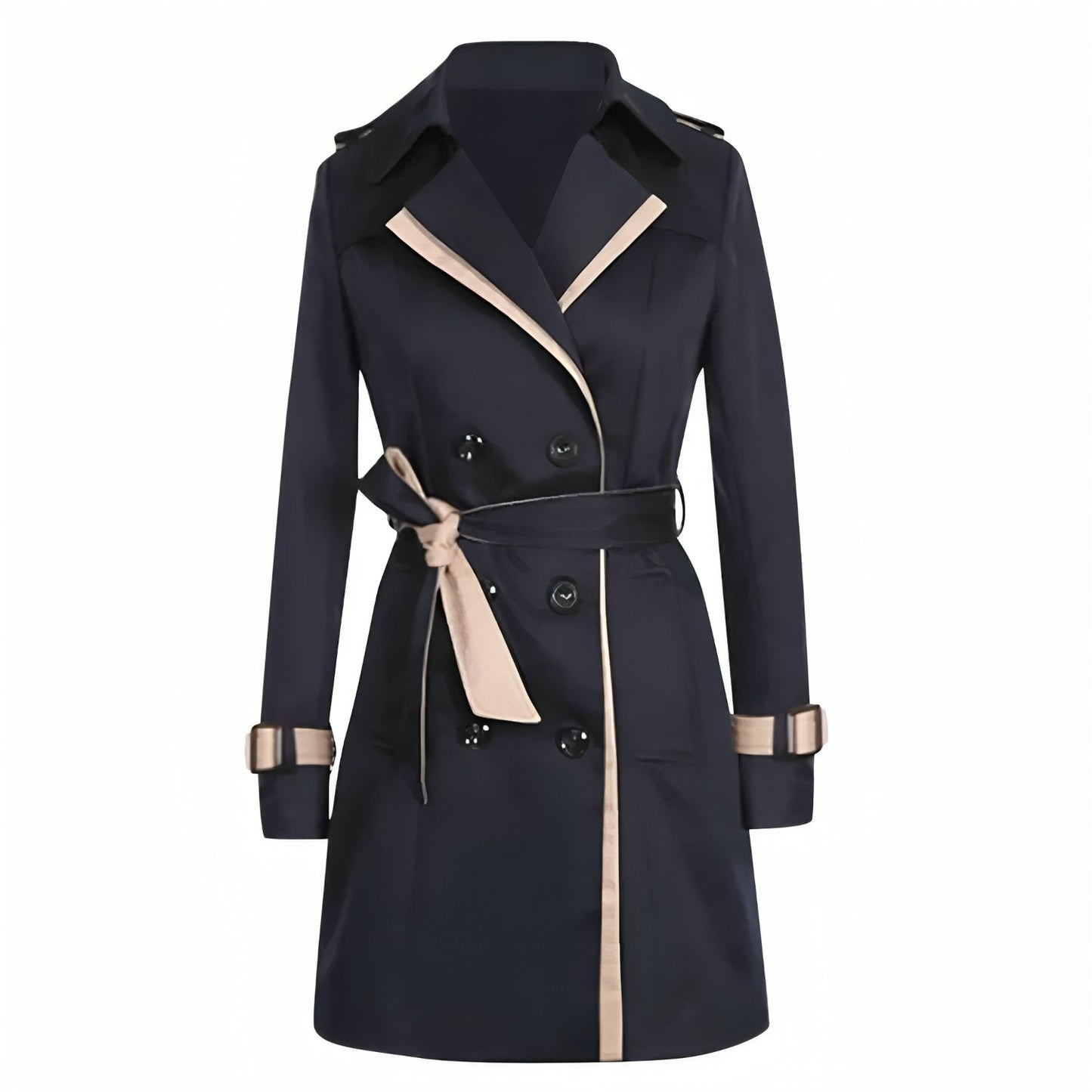 Klassischer Damen Trenchcoat Doppelflis