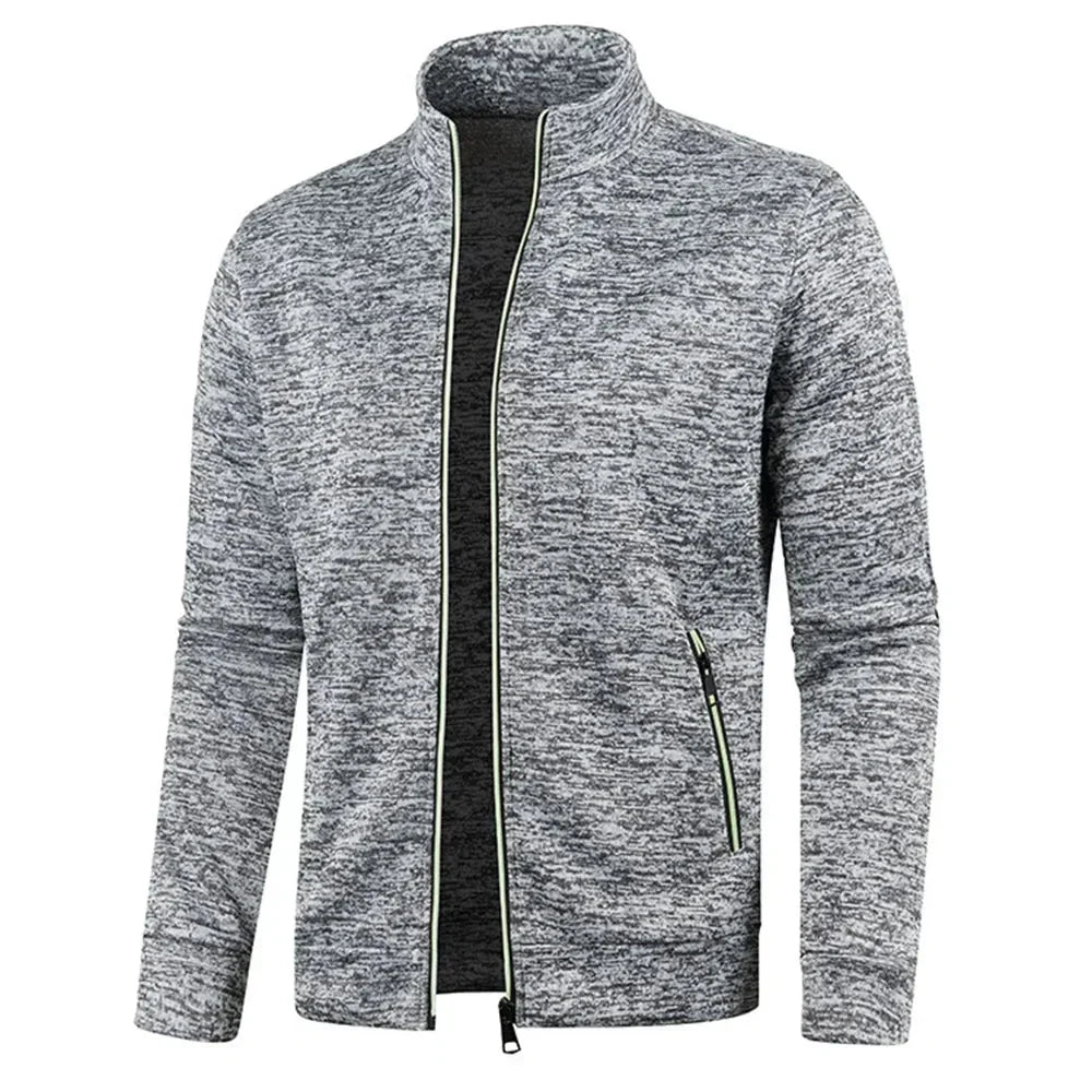 Herren Zip Cardigan Langarm Reißverschlussjacke atmungsaktiv