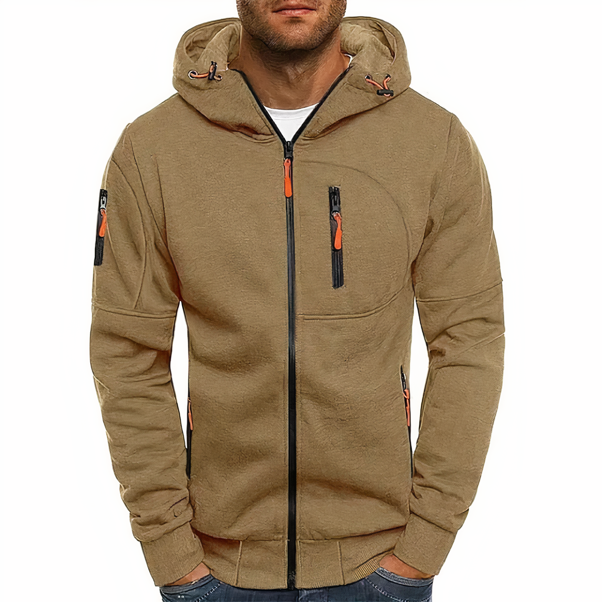 Kapuzenpullover Warm Herren Hoodie Reißverschluss