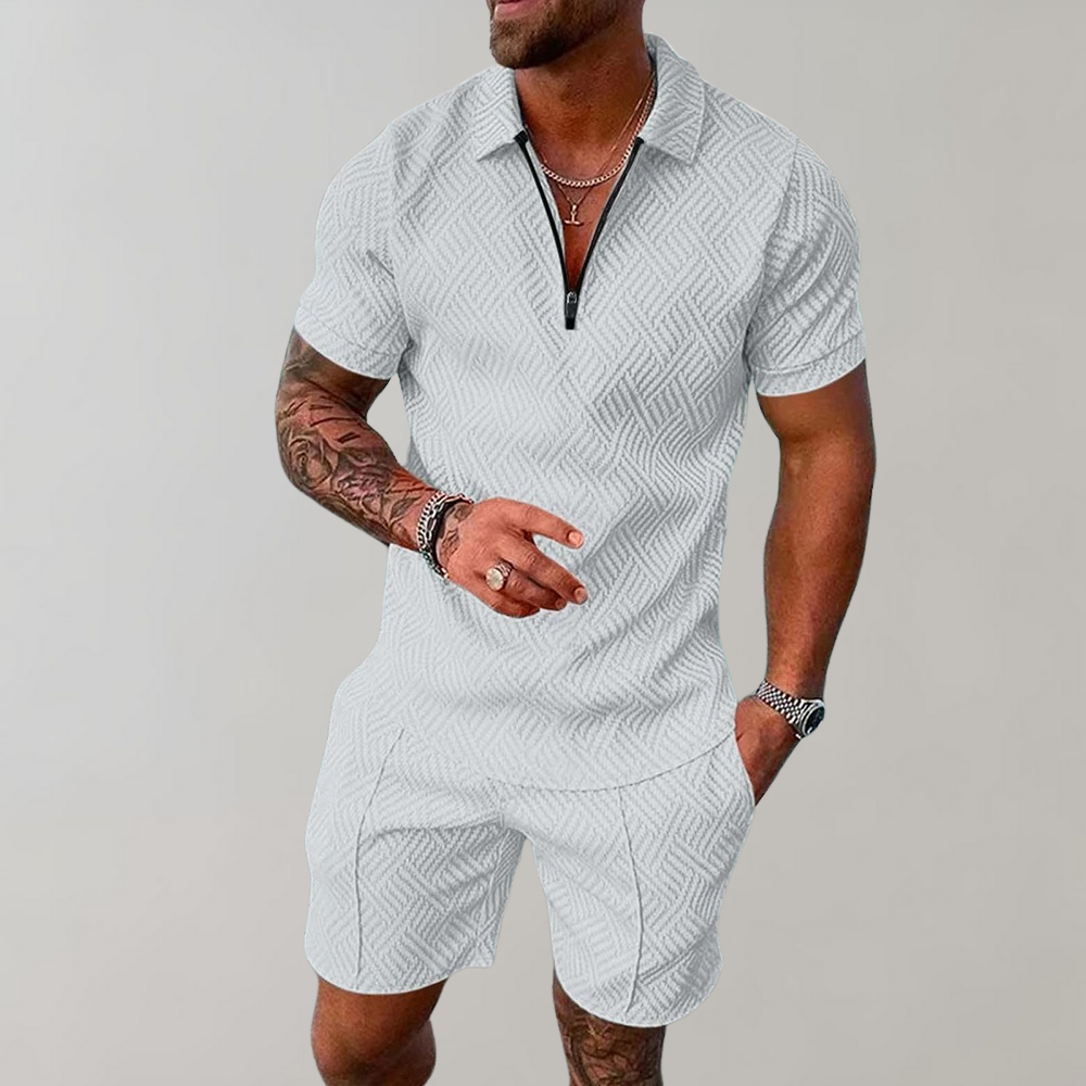 Kurzarm Poloshirt Set Herren