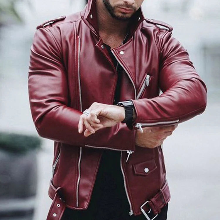 Lederjacke Frühling Trendy Style