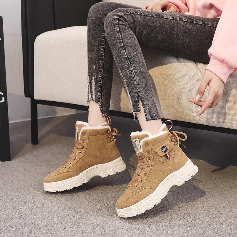 Frauenstiefel Fellgefüttert Warm Winter - IdealeKleiden