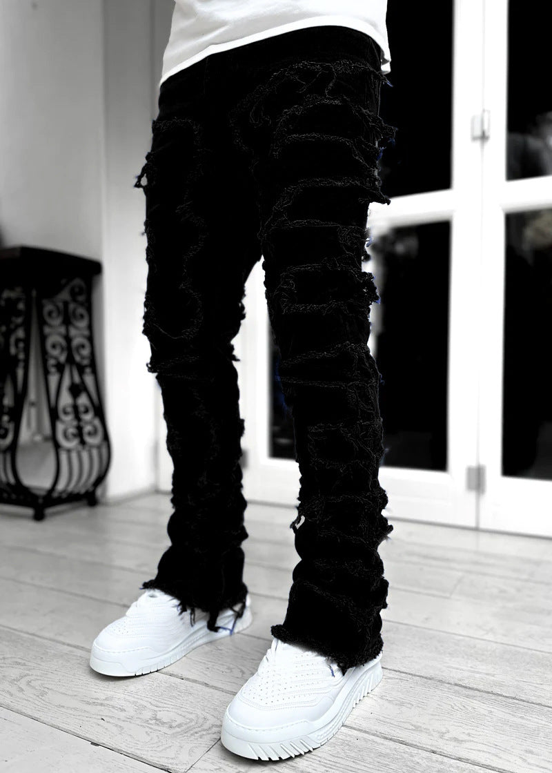 Herren Jeans Ripped Design Extra Verwaschen - IdealeKleiden