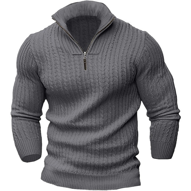 Stylischer Herren Pullover Reißverschluss Design
