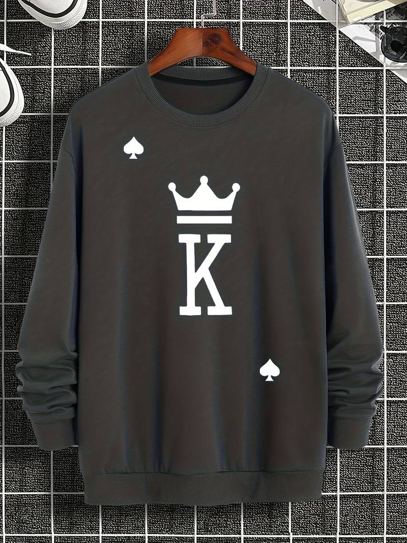 Herren Pullover King-Logo Trendig