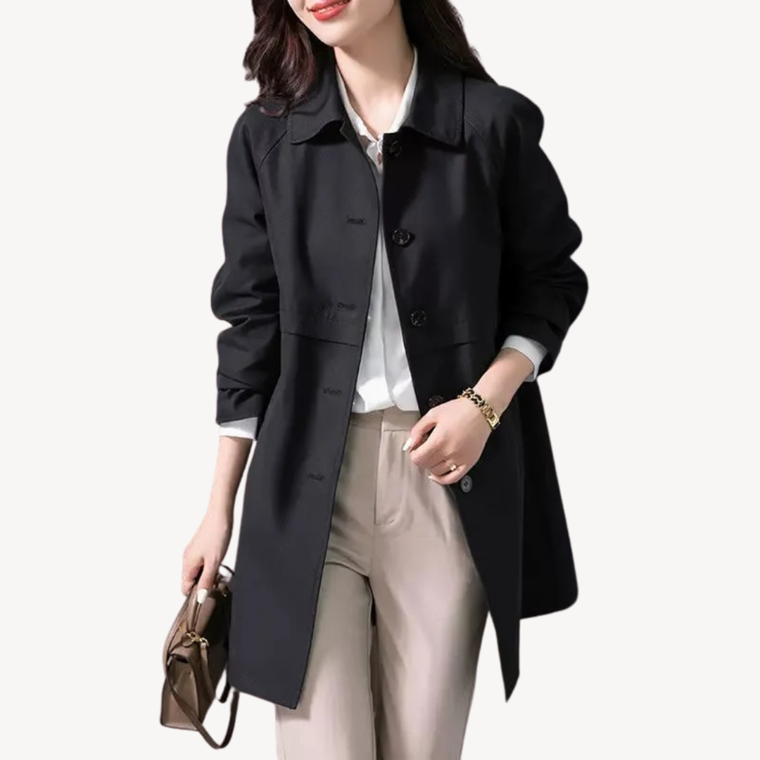 Damen Mantel Elegant Knöpfe