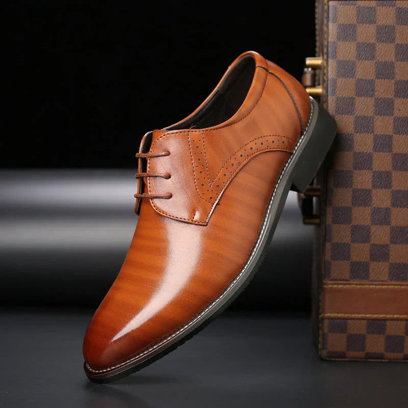 Herren Anzugschuhe Leder Klassisch Brogue Design
