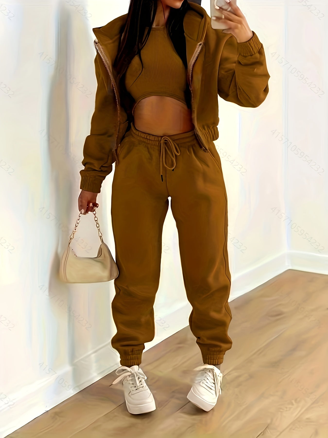 Komplette Sportbekleidung Set Kapuze Hose Top