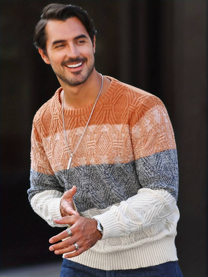 Phillip – Casual Farbblock Pullover - IdealeKleiden