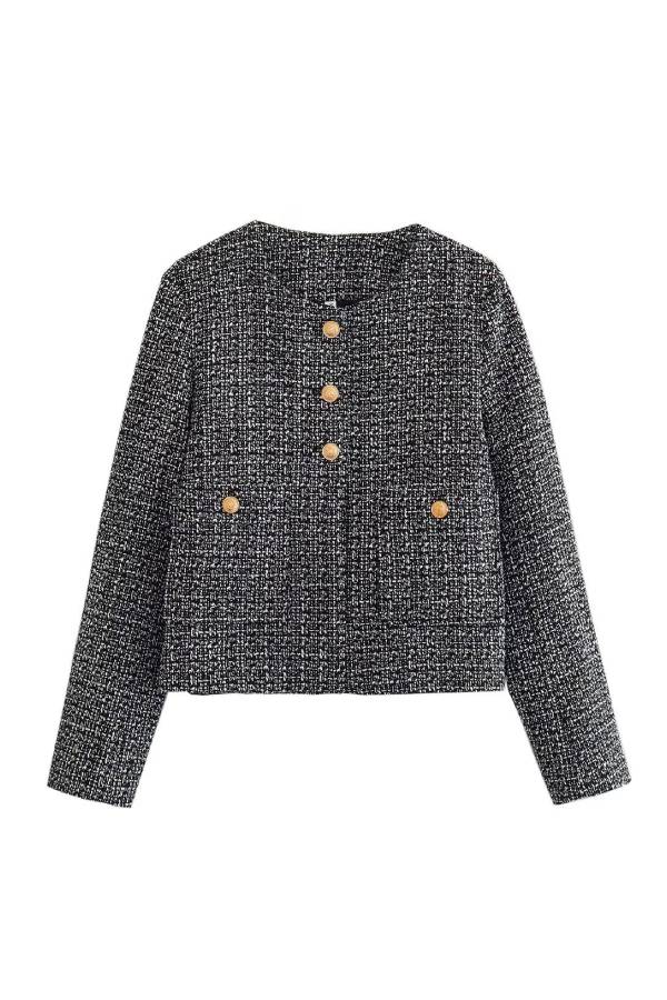Modische Damenjacke Slim Fit Colorblock