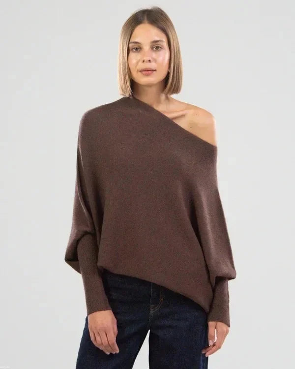 Asymmetrische Sweatjacke Off-Shoulder Style