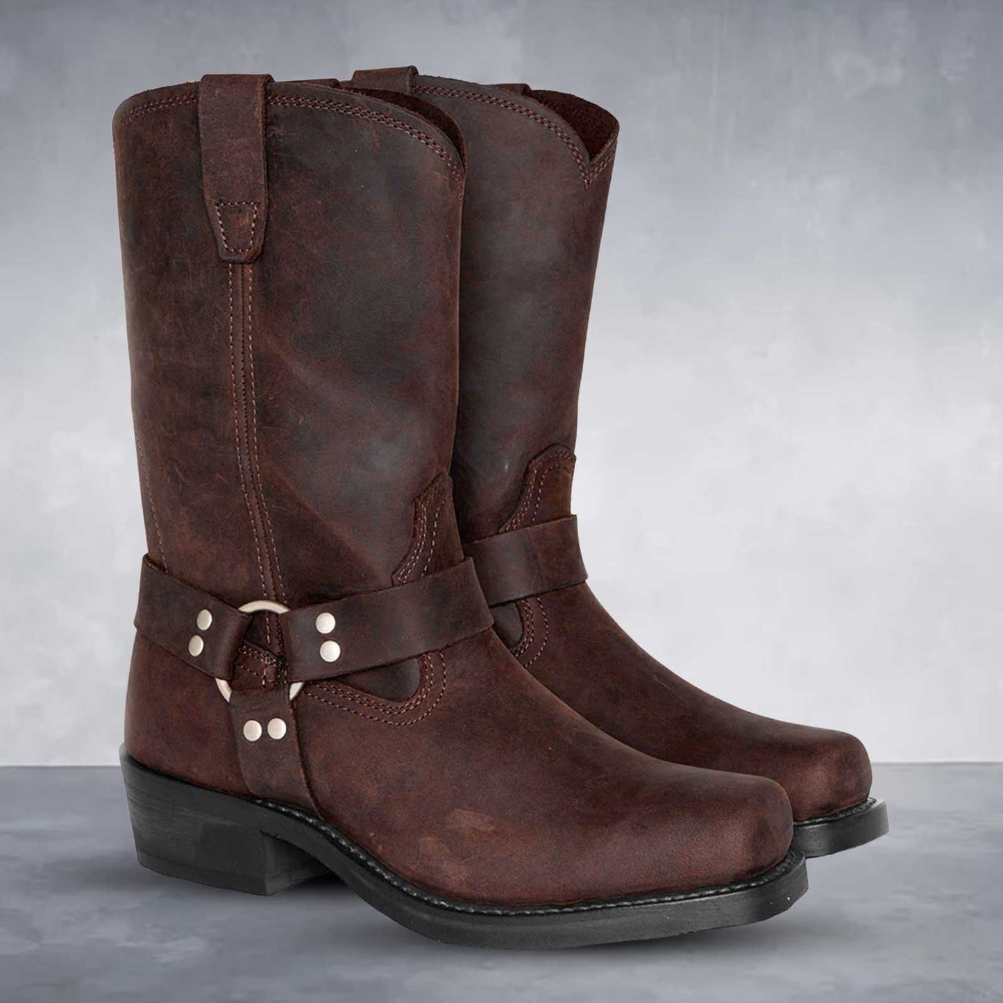 Cowboy Stiefel Leder Westernstil Mittelhoch