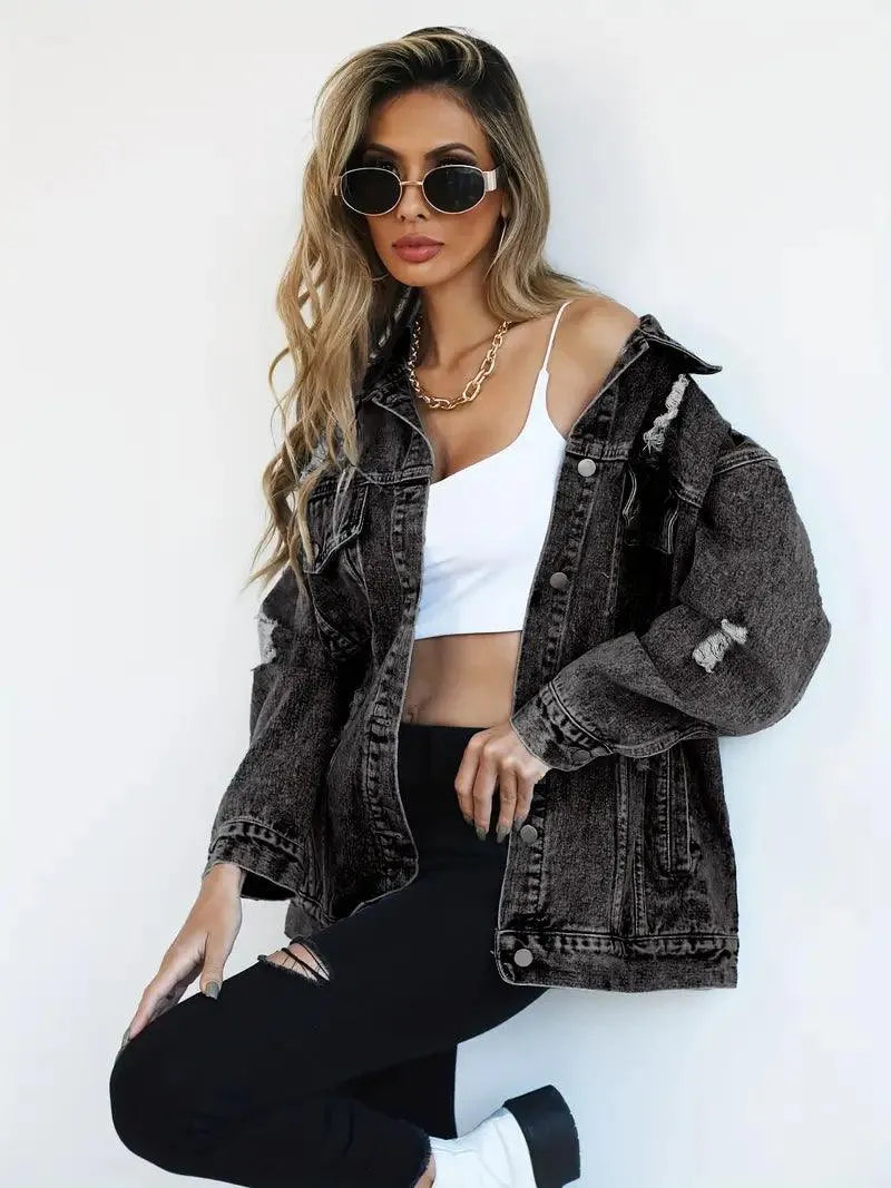 Modische Damenjacke Oversized Jeans