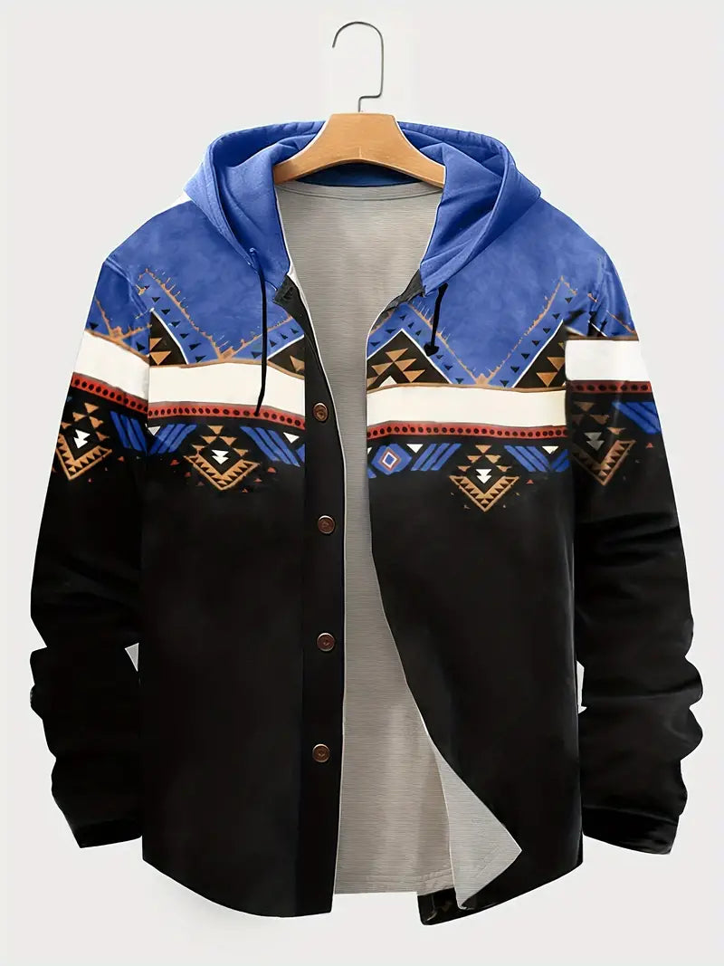 Lässige Retro-Jacke mit Kapuze Casual Style - IdealeKleiden
