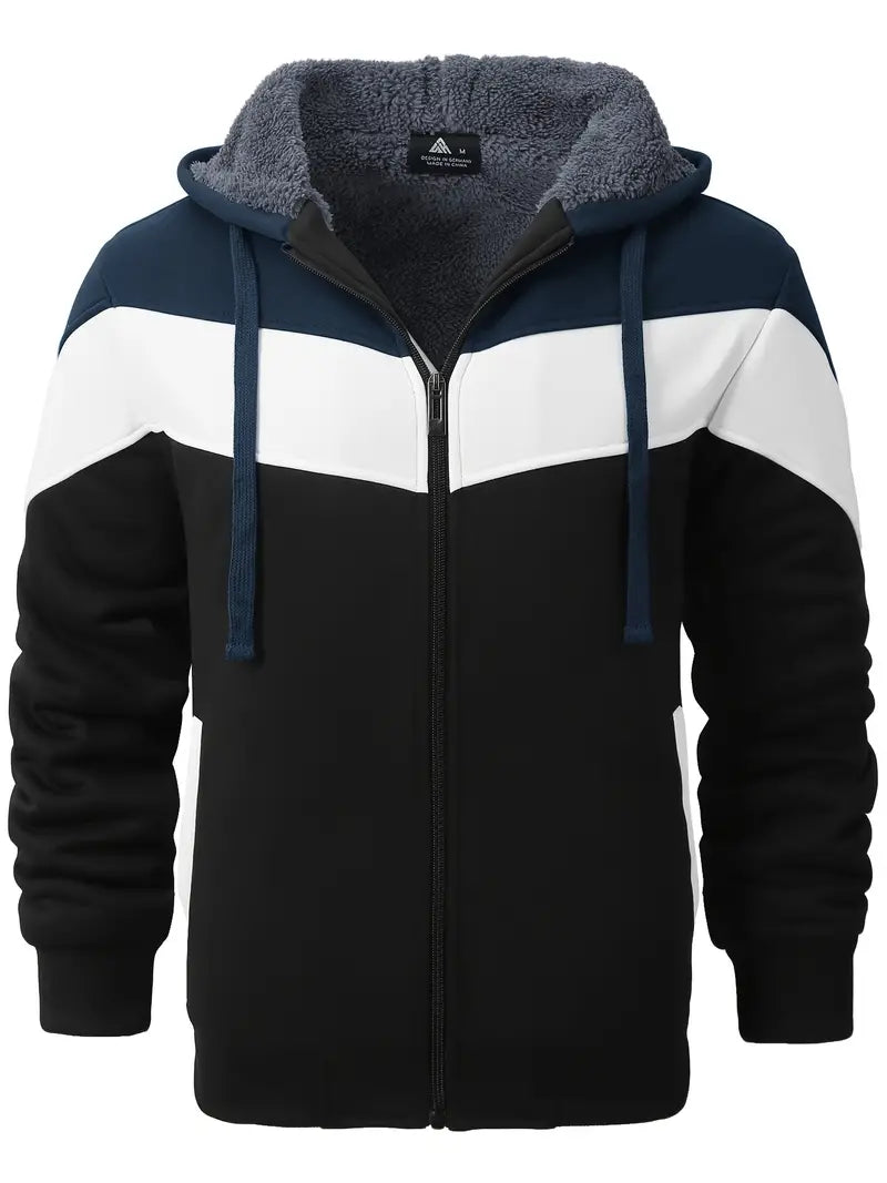 Herren Pullover Warm Gefüttert Kapuze