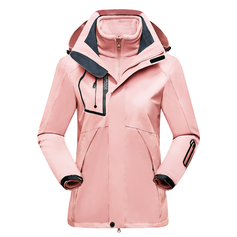 Wasserabweisende Outdoor-Jacke 2-in-1 Fleece Innenfutter