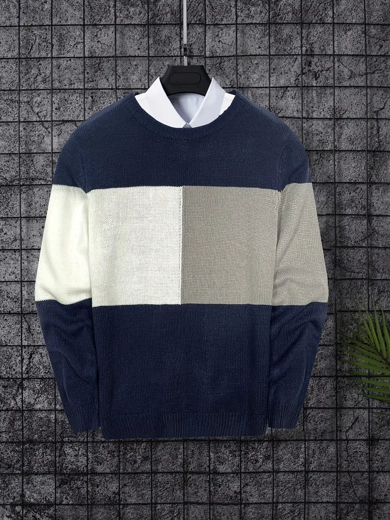 Herren Sweatshirt Strick gemütlich Warm - IdealeKleiden
