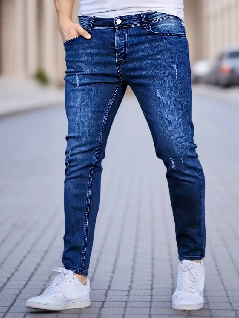 Röhrenjeans Männer Ripped Design