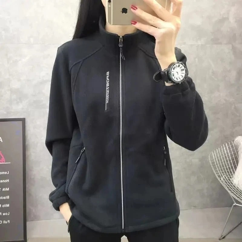Frauen Fleecejacke Warm Wintermantel