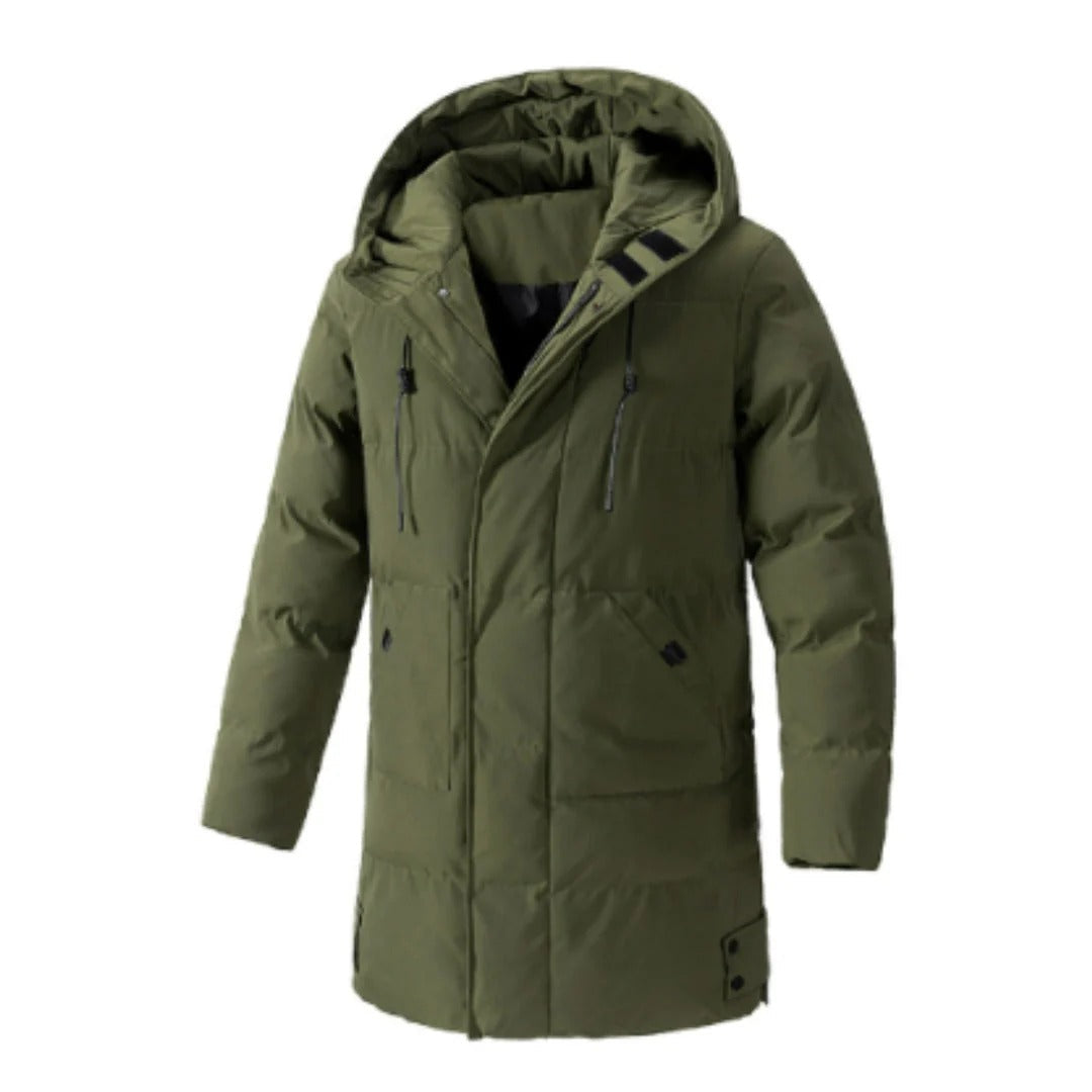 Wasserabweisende Winterjacke Kapuze Mittellang