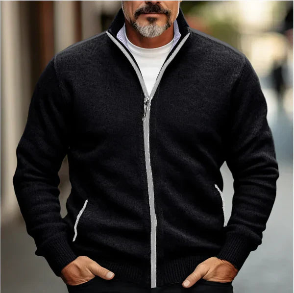 Männer Cardigan Stehkragen Mit Seitentaschen