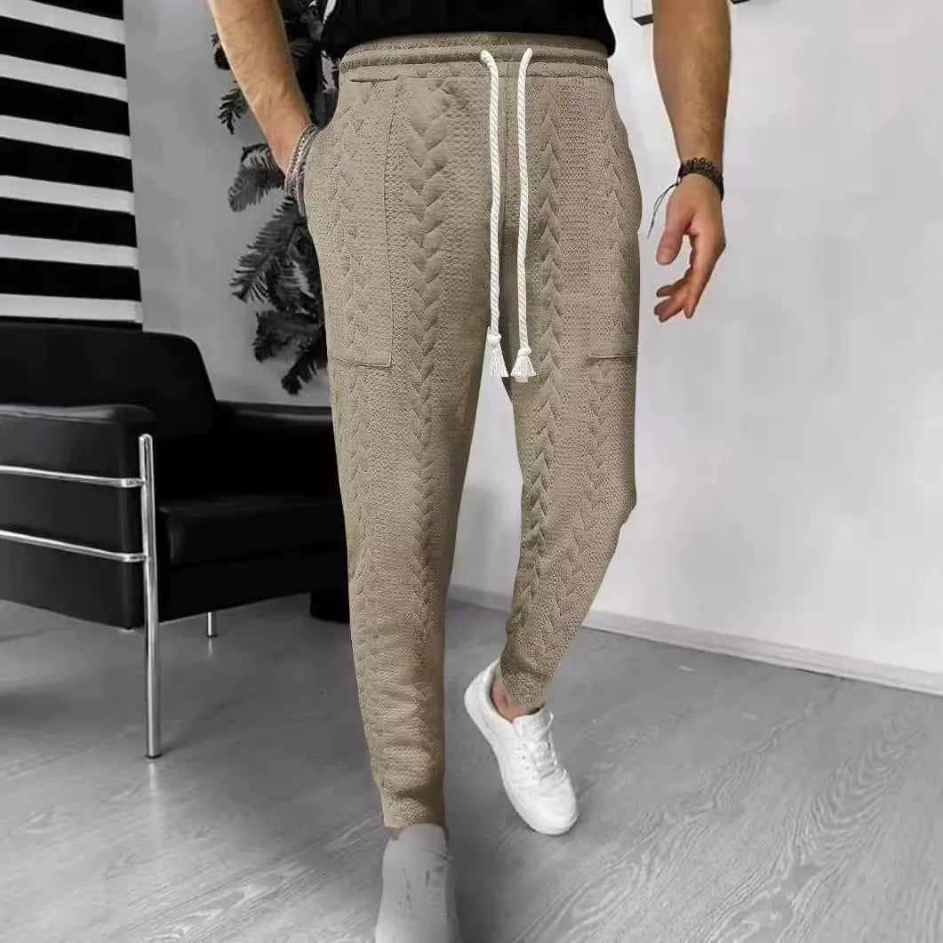Bequeme Joggerhose mit Jacquard-Muster und geradem Schnitt
