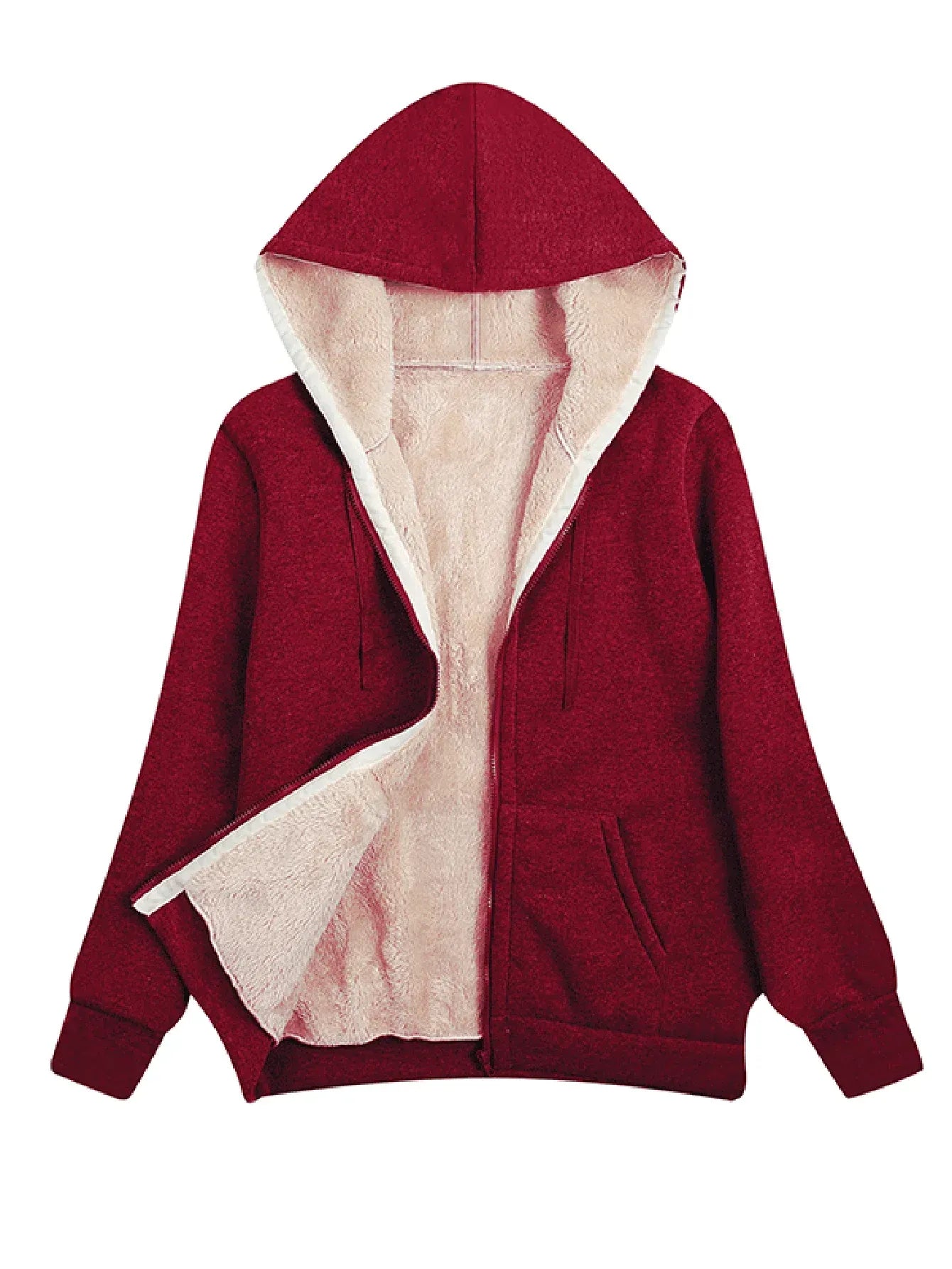 Weiche Fleecejacke Mit Kapuze Modern