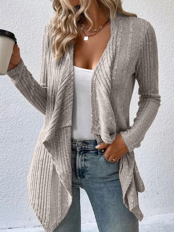 Bequeme Strickjacke Wollmix Relaxed Fit