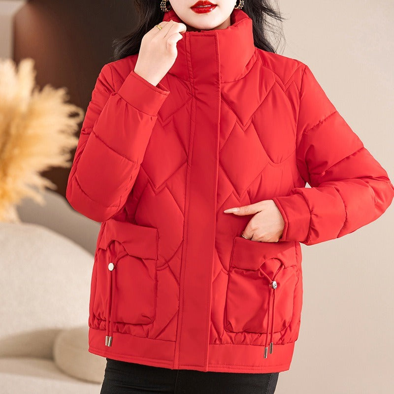 Winterjacke Damen Gepolstert Lässig Reißverschluss