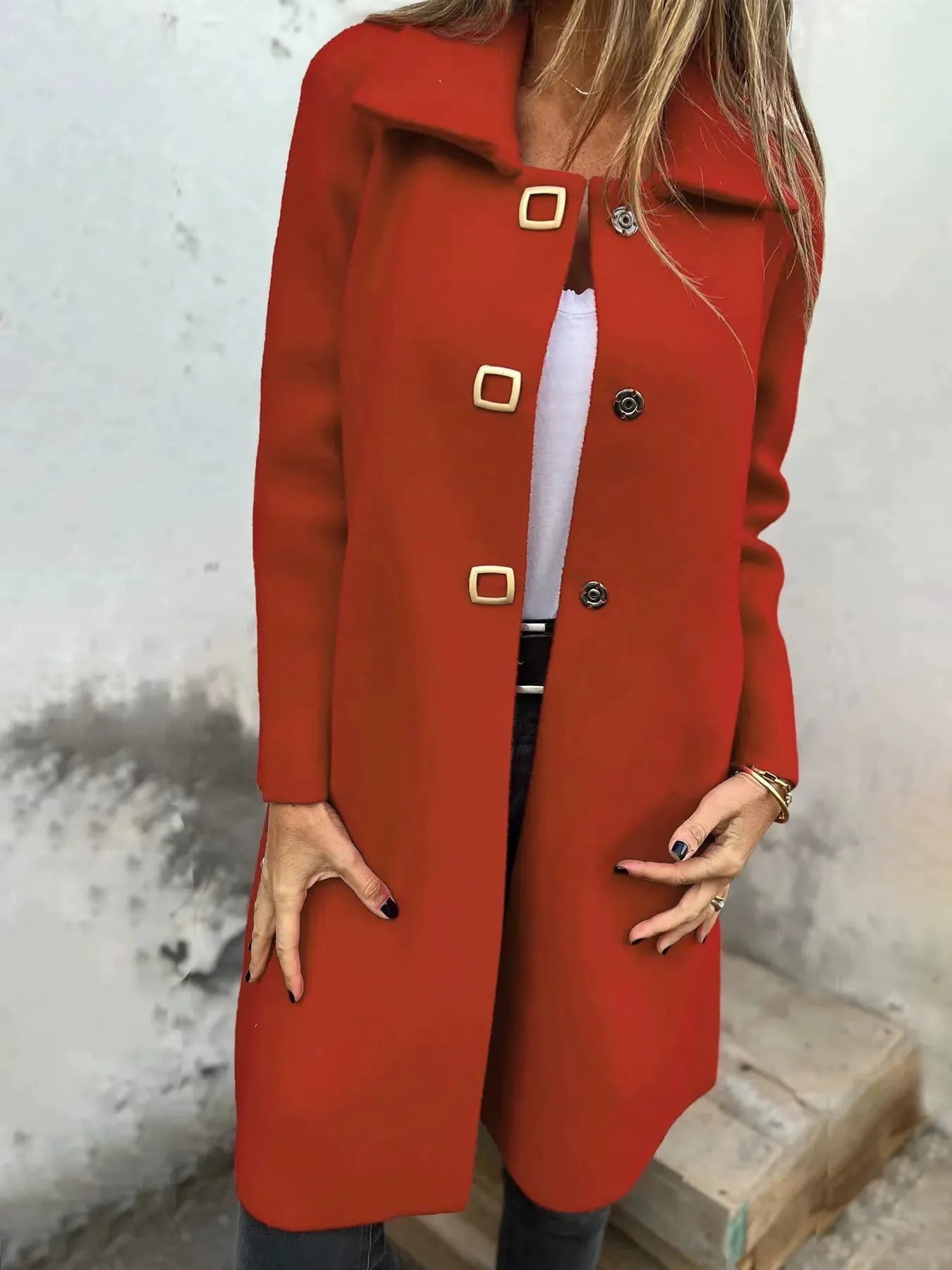 Wollkleid Elegant Knielang Schmal