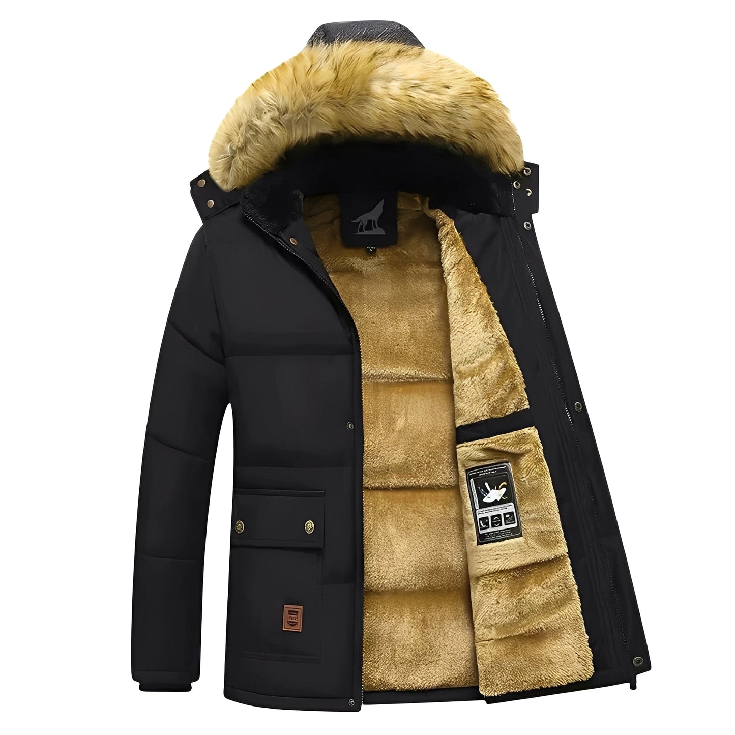 Herren Parka Jacke Warm Isoliert