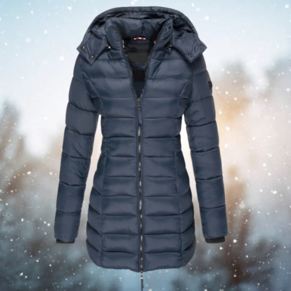 Winterjacke Damen Slim Fit Lang Isoliert