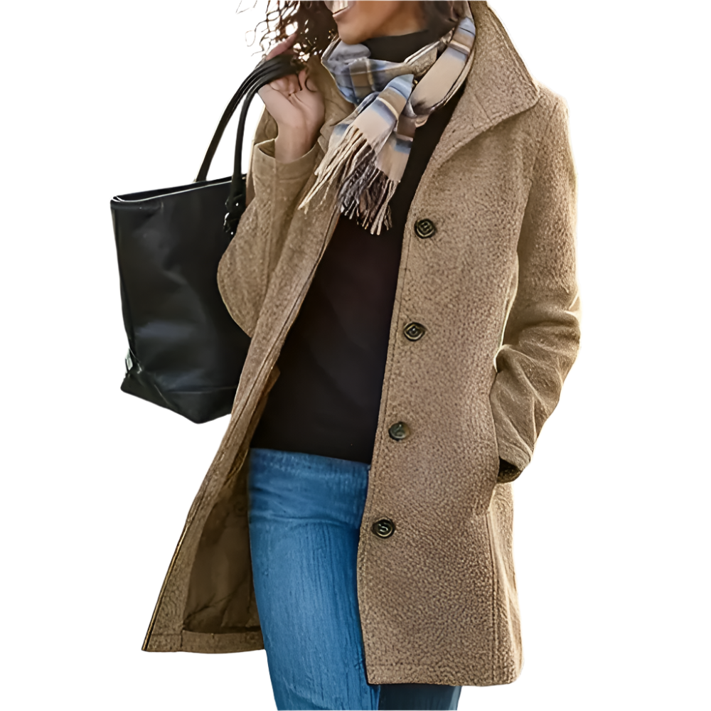 Stylische Damenjacke Lange Freizeitjacke Outdoor