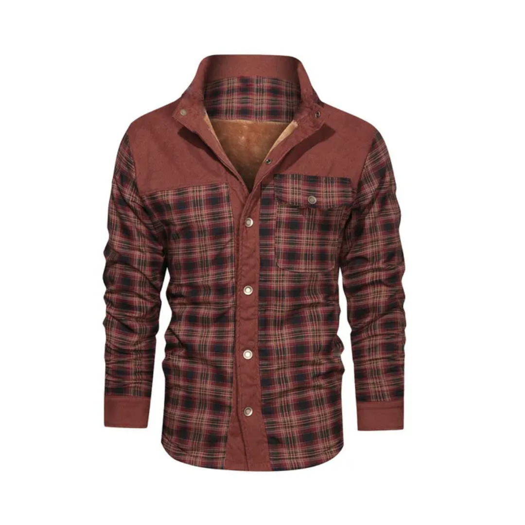 Herren Karo Outdoorjacke Praktisch