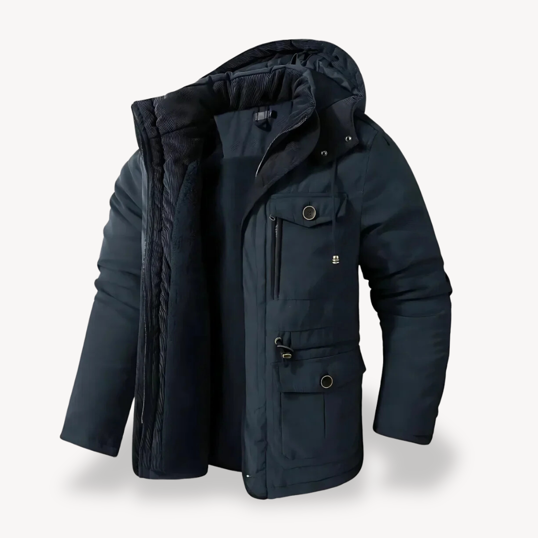 Herren Winterparka Wasserdicht mit Fellkapuze
