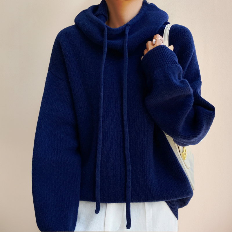 Weiche Merinowolle Pullover Damen Rollkragen