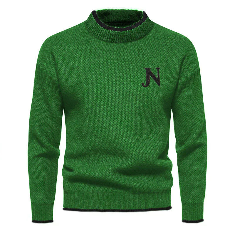Herren Pullover Gestrickt Wollig Modern