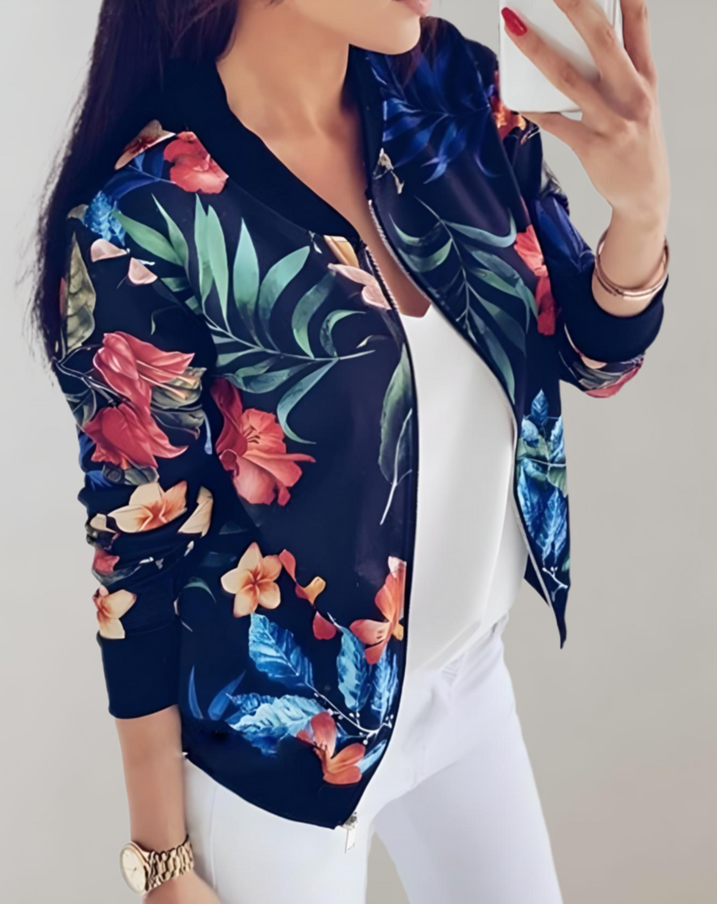 Stilvolle Blumenjacke Damen Kimono