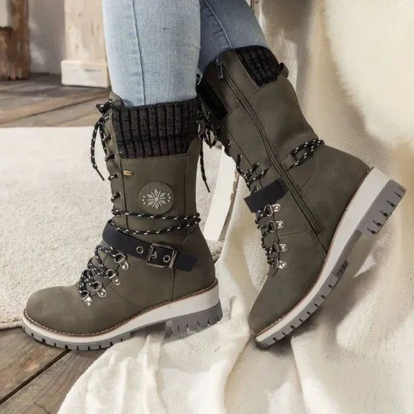 Wasserdichte Winterstiefel Damen Warm Komfort Grip