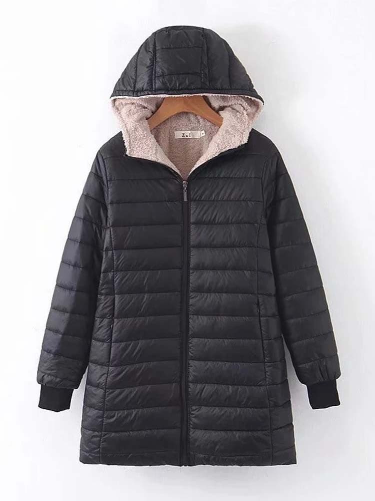 Warme Winterjacke Isoliert Mittellang