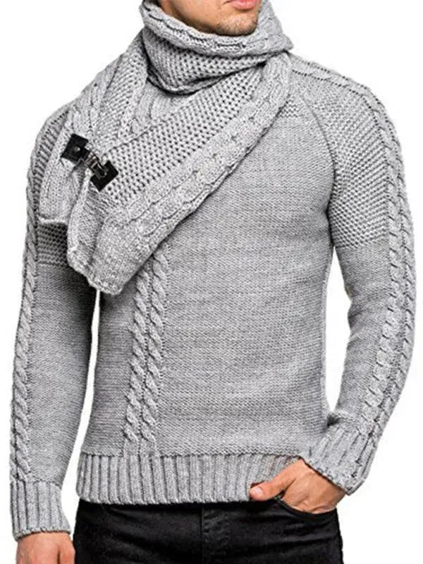 Moderner Herren Pullover Strick Twist Design