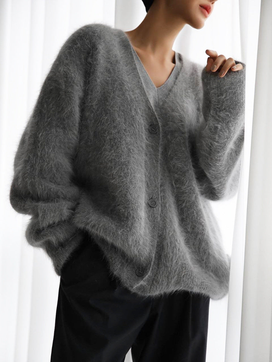 Damen Strickcardigan Off Schulter Stil