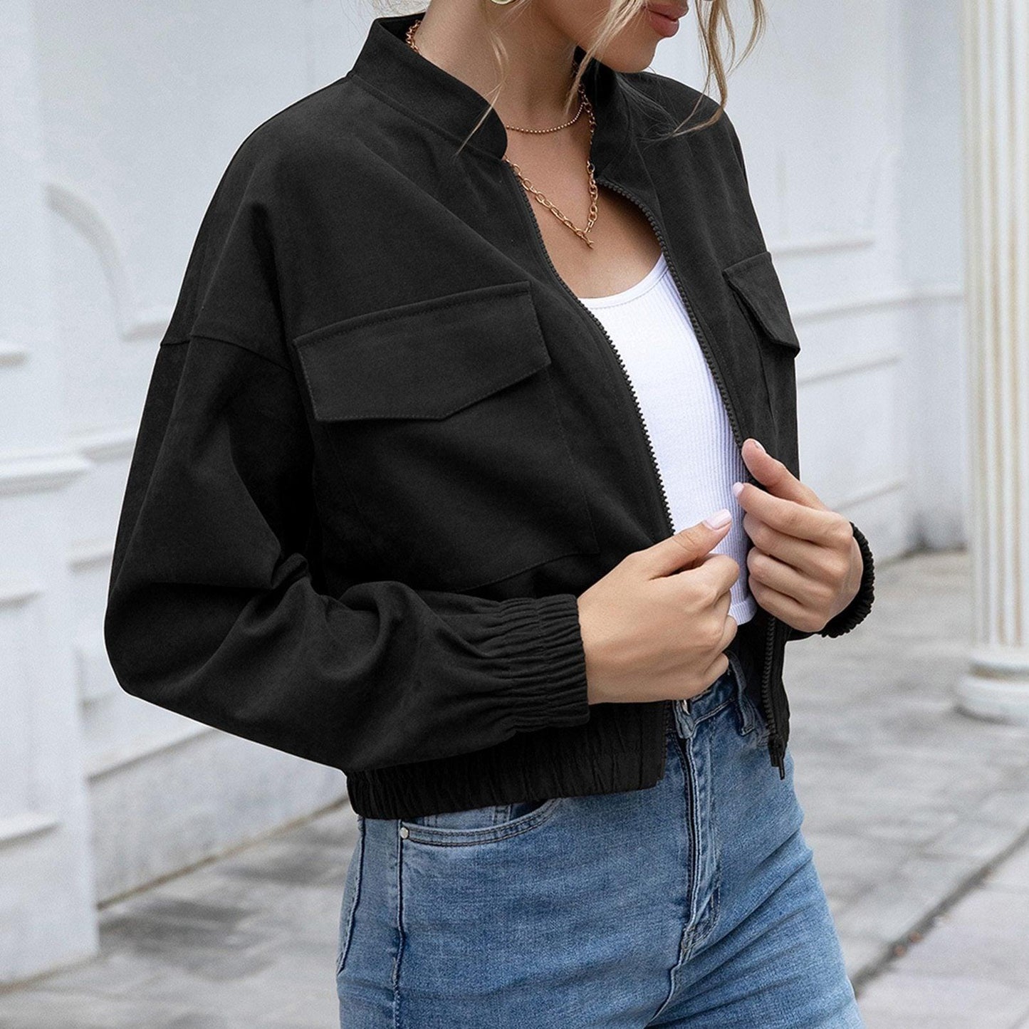 Modische Damenjacke Elegant und Vielseitig
