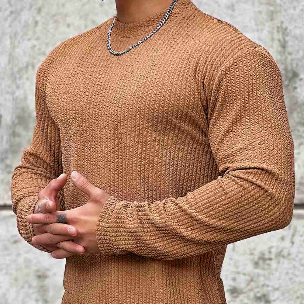 Großer Strickpullover Rundhals Herren