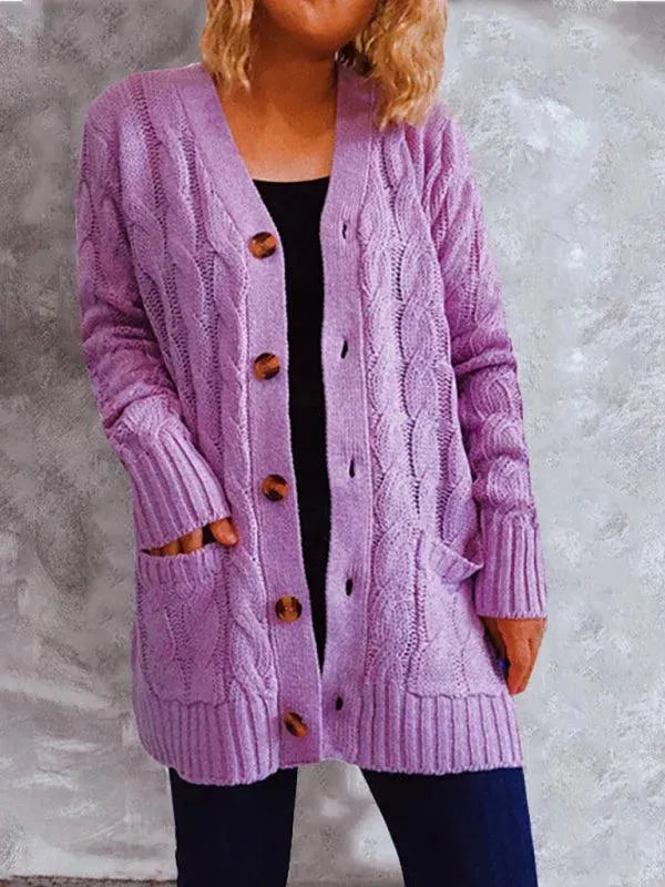 Lange Damen Strickjacke Warm Übergröße
