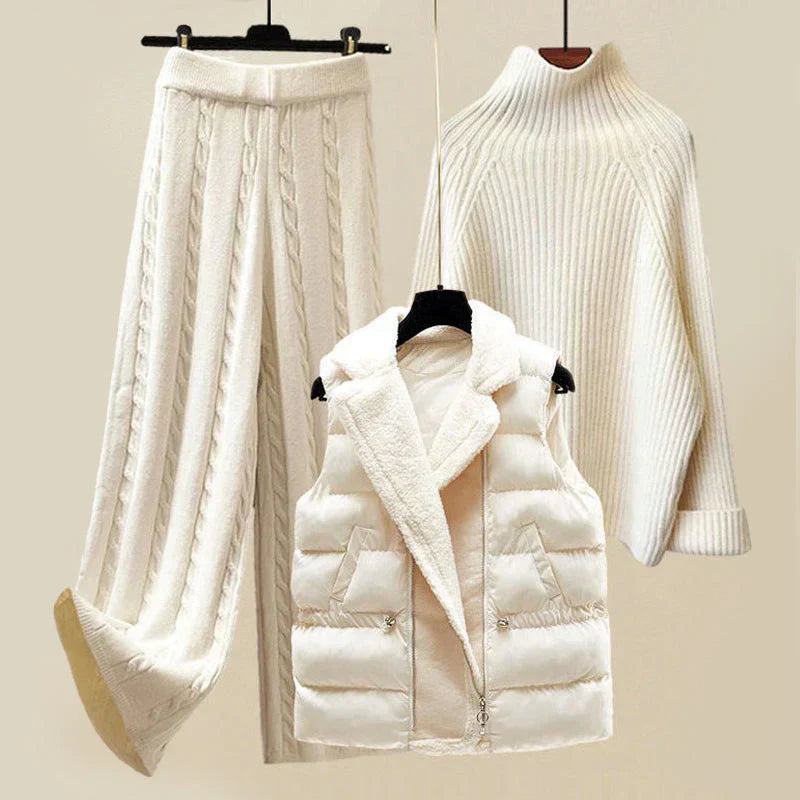 Bequemes Strickset Damen Gemütlich - IdealeKleiden