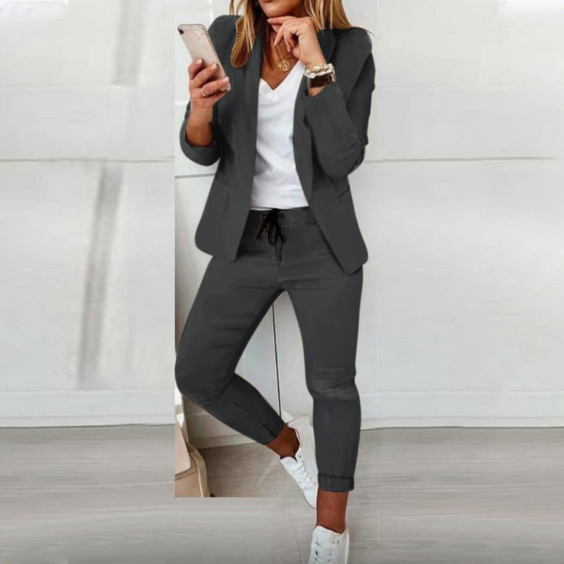 Eleganter Herrenanzug - Slim Fit Blazer mit Ein-Knopf und Jogger-Hose
