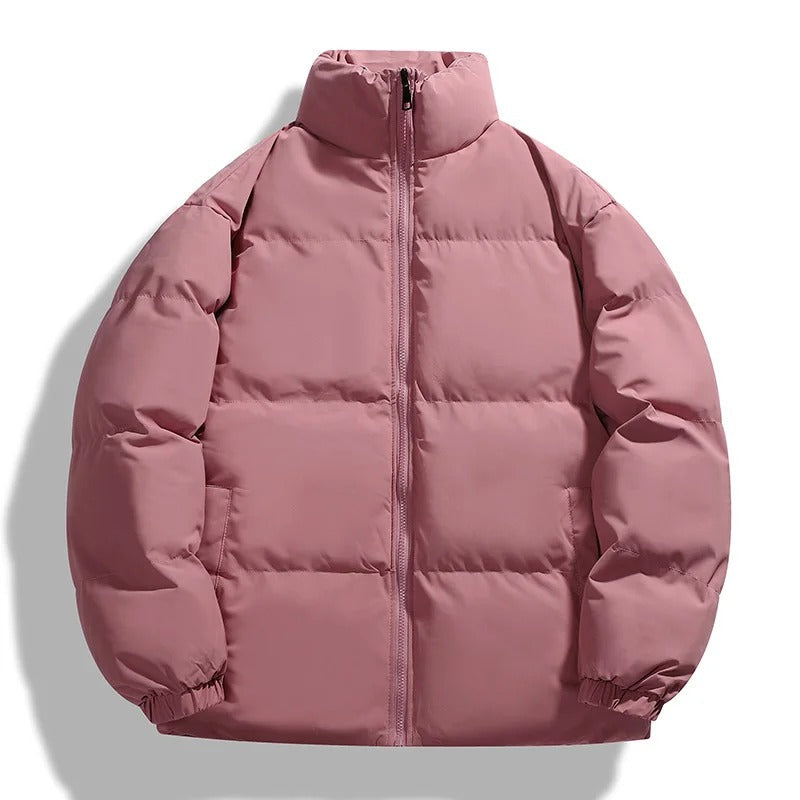 Übergroße Pufferjacke Gepolstert Hoher Kragen