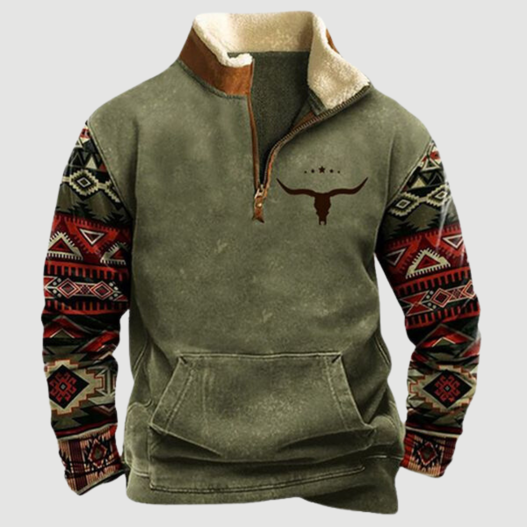 Herren Fleece Pullover Warm Reißverschluss Winterjacke